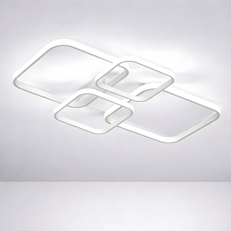 Plafonnier 4 spots LED carré moderne