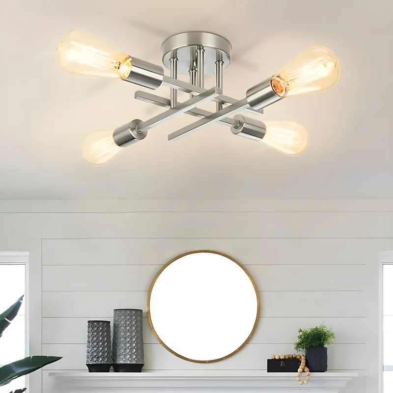 Plafonnier 4 spots au design nordique moderne